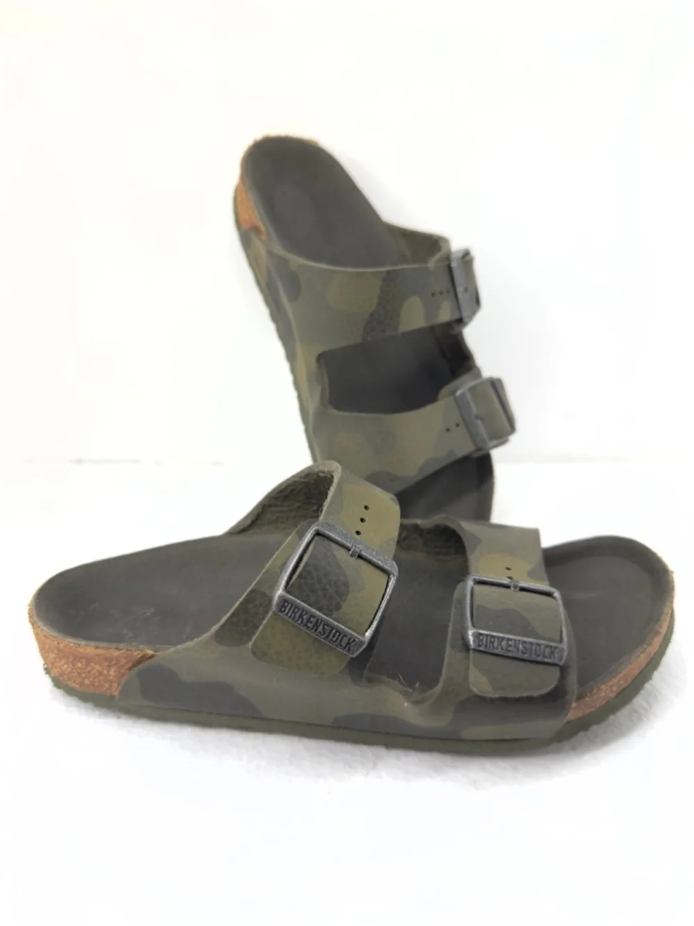 BIRKENSTOCK Arizona BIRKS Soft Footbed Sandal - Desert Soil / CAMO GREEN